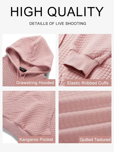 Miniatura 5 de MEROKEETY Sudadera acolchada de gran tamaño para mujer, de manga larga, con cordón y bolsillo