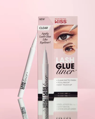 Miniatura 9 de KISS Clear Lash GLUEliner, adhesivo para pestañas con punta de fieltro, acabado mate transparente, aplicación infalible, fácil de retocar, 0.02