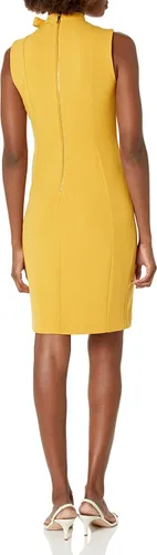 Miniatura 2 de Calvin Klein Vestido tubo sin mangas con bloques de color para mujer, Ocre