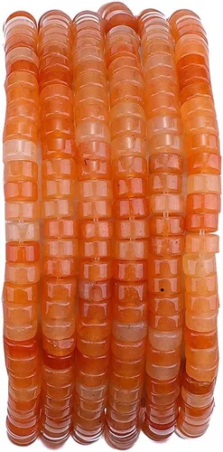 Miniatura 13 de BEADIA Cuentas Espaciadoras de Jade Amarillo Natural en Forma de Tapa, Cuentas Semipreciosas Sueltas para Hacer Joyas con Encuadernación, 4mmx2mm