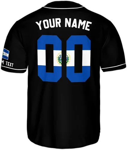 Miniatura 6 de CHIARA CONTI11 El Salvador Jersey Béisbol, Camiseta de fútbol de El Salvador, Camiseta de béisbol personalizada de El Salvador Hombres