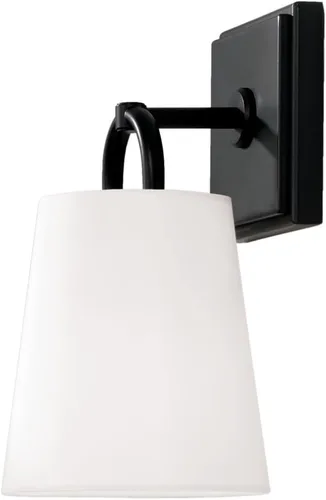 Capital Lighting 649411MB Brody - Aplique de pared de tela blanca de transición, 1 luz de 100 vatios, 11 pulgadas de alto x 7 pulgadas de ancho,