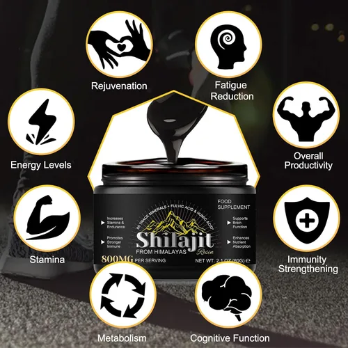 Miniatura 3 de Shilajit - Resina pura del Himalaya, Shilajit puro con más de 85 oligominerales y ácido fúlvico para energía e inmunidad de hombres y mujeres, 2.1