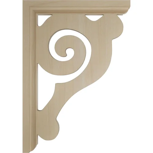 Miniatura 3 de Ekena Millwork BKT01X06X08BURW Soportes de madera de baluarte, 1 1/2 pulgadas de ancho x 6 pulgadas de profundidad x 8 1/2 pulgadas de alto, madera