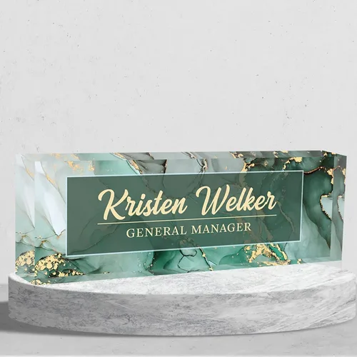 Placa de identificación para escritorio, placa de nombre de acrílico personalizada para escritorio, regalos de agradecimiento para empleados,