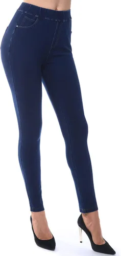 Miniatura 5 de AmélieBoutik Leggings de mezclilla ajustados de cintura alta para mujer