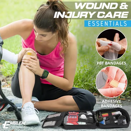 Miniatura 3 de Kit de primeros auxilios de supervivencia de 242 piezas con torniquete SWAT-T fabricado en EE. UU. Kit de trauma de emergencia IFAK Equipo