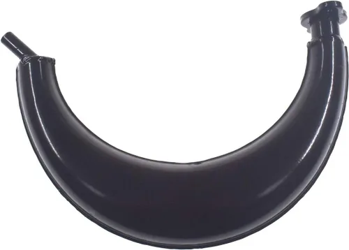 Miniatura 5 de HGC Silenciador de media luna de 1.575 in Silenciador de escape negro para 49cc 60cc 66cc 80cc motor motor de 2 tiempos bicicleta motorizada