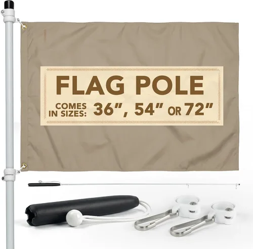 South Wind Designs Soporte para caña de barco con soportes giratorios, kit de asta de bandera premium con soportes giratorios para lanzacohetes y