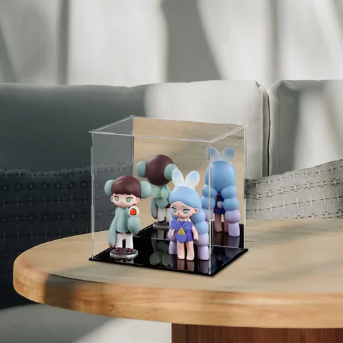 Miniatura 5 de Vitrina acrílica, versátil escaparate coleccionable para figuras de acción y juguetes, 1 paquete (negro, 7.8 x 5.9 x 7.8 pulgadas)