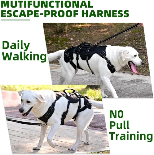 Miniatura 5 de PUPTECK Arnés de elevación para perros para perros de tamaño mediano y grande, cabestrillo de rehabilitación para soporte de pata trasera, arnés