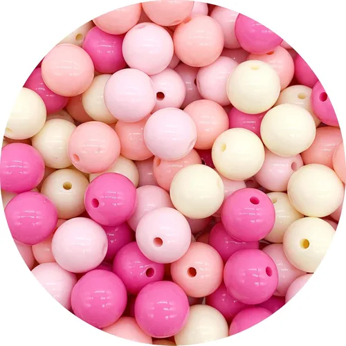 Miniatura 39 de BONNY BOXX 2000 piezas 4 mm cuentas redondas de acrílico de zafiro suave, bolas de plástico de chicle de burbujas, cuentas gruesas de bolas