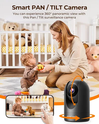 Miniatura 6 de FOSCAM Cámara de seguridad para el hogar R4S Cámara IP WiFi de 4 MP, monitor inalámbrico para bebé con detección humana AI, detección de sonido