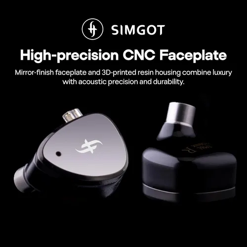 Miniatura 4 de Linsoul SIMGOT EM6L - Audífonos intraurales híbridos de monitor de 1DD + 4BA, auriculares para juegos, audífonos IEM HiFi con carcasa de resina