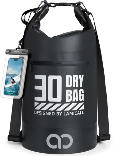 Miniatura 19 de Lamicall Mochila seca impermeable - [Durable y flotante] 5L/10L/20L/30L/40L bolsa grande impermeable con funda impermeable para teléfono para kayak