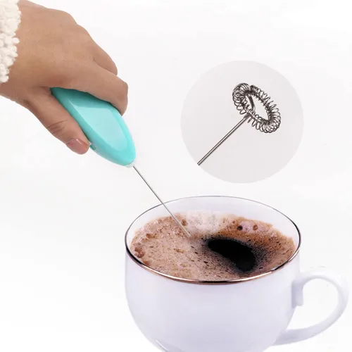 Miniatura 6 de Batidor eléctrico del espumador de la leche del mezclador del café de la bebida pequeña de las licuadoras de la mano para mezclar los huevos crema