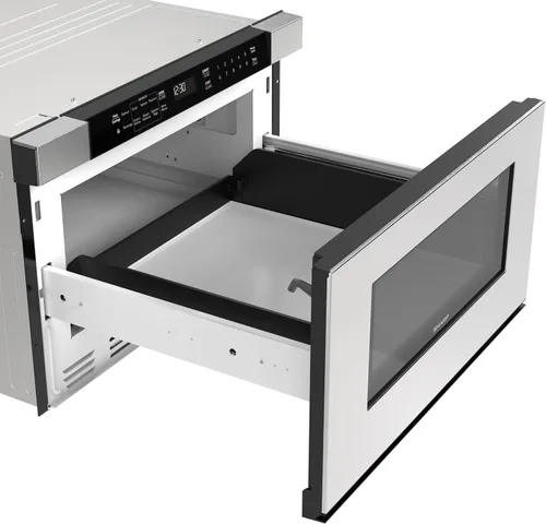 Miniatura 15 de Sharp SMD2420MS - Horno de microondas integrado con cajón de 24 pulgadas, 1.2 pies cúbicos, acero inoxidable, panel de control táctil, tecnología