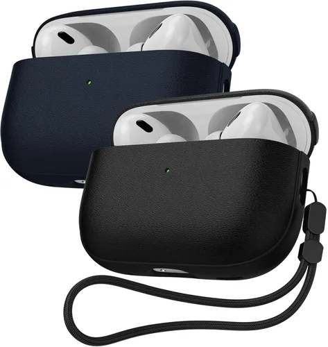 Miniatura 11 de JIELIELE - Funda de actualización compatible con el estuche de Airpods Pro, funda protectora de cuerpo completo de textura de cuero compatible