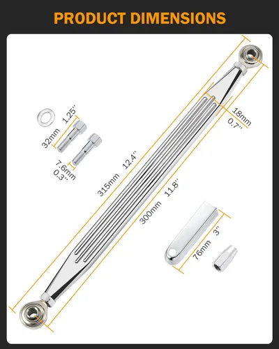 Miniatura 7 de PBYMT Palanca de cambio cromada compatible con Harley Davidson Dyna Softail Touring Road Glide Street Glide Road King Electra Glide 1986-2024