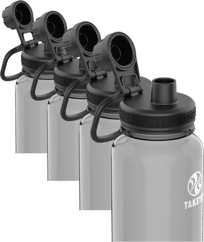 Miniatura 21 de Takeya Tritan - Botella de Agua Deportiva con Tapa de Boquilla - Sin BPA y Apta para Lavavajillas - Botella Reutilizable con Asa en la Tapa - Rosa