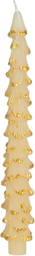 Miniatura 26 de Creative Co-Op Velas cónicas en forma de árbol sin perfume, color beige ponche de huevo, juego de 2 en caja Ponche de huevo beige