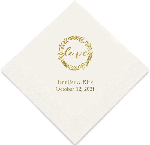 Miniatura 21 de Weddingstar - servilletas de papel impresas personalizables Negro