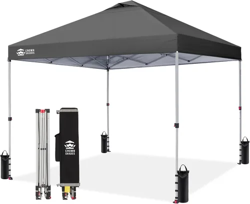 Miniatura 38 de CROWN SHADES Toldo desplegable de 8 x 8 pulgadas, tienda de campaña de playa con instalación CenterLok de un empuje, parasol fácil para exteriores