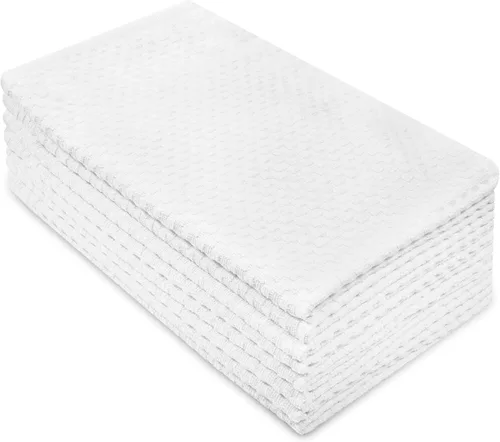 Miniatura 20 de Paquete de 4 toallas para cocina Euro-Cafe Cotton Craft, blancas, 100 % de algodón puro, Algodón, Blanco, paquete de de 12