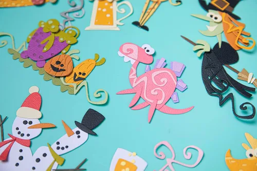 Miniatura 9 de Sizzix Thinlits - Juego de troqueles de 4 piezas Infinite Doodles #2 666524 Troqueles de metal de corte fino para álbumes de recortes, relieve
