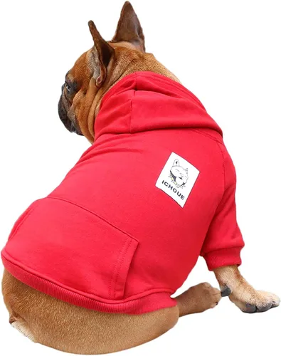 Miniatura 10 de iChoue - Disfraces para perros, I am a French Bulldog, suéteres divertidos, abrigos de invierno, sudaderas con capucha, Frenchie Pitbull Corgi, Pug