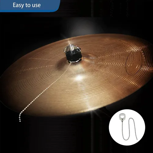 Miniatura 2 de Cymbal Sizzler - Juego de tambor de cadena de acero inoxidable para adultos, niños, amantes de la banda y tambor, paquete de 2, G33699