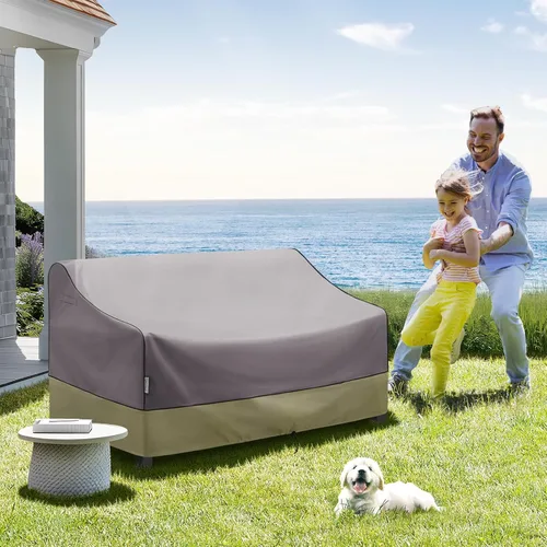 Miniatura 8 de KylinLucky Patio - Fundas de sofá tipo loveseat Gris