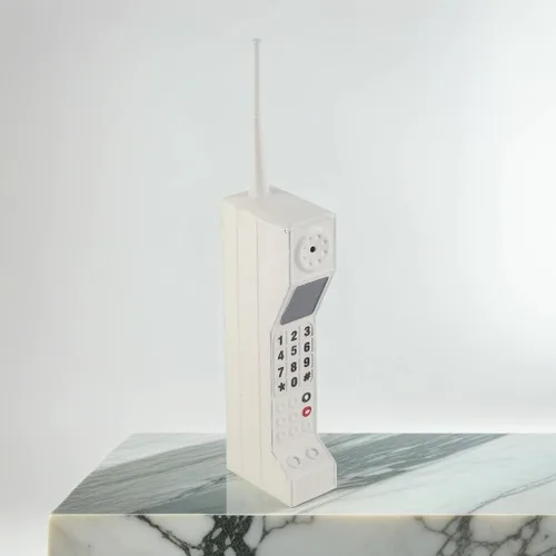 VINGVO Modelo retro de teléfono celular, accesorio de teléfono de ladrillo antiguo de los años 80 y 90, accesorio de teléfono falso para fiesta de