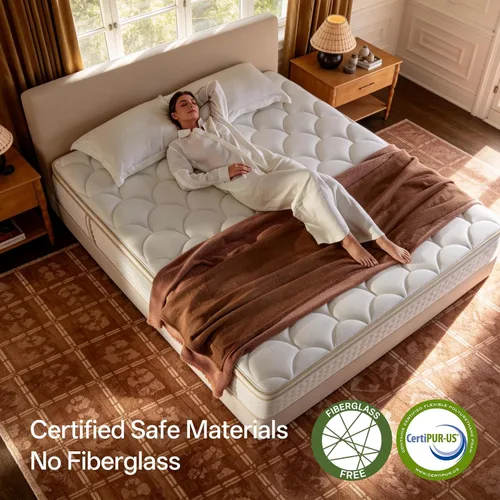 Miniatura 7 de 12 Inch King Size Mattress The Feel Most Sleepers Prefer King Mattress Hybrid Contouring Memory Foam Comfort & Balanced Support for Back and
