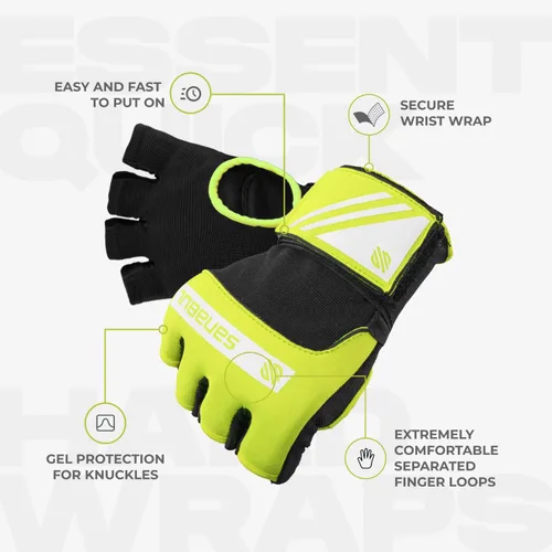 Miniatura 4 de Sanabul Vendas de mano de boxeo de gel para hombres y mujeres Muay Thai MMA Kickboxing Quick Wraps Guantes interiores de boxeo Protección de Verde