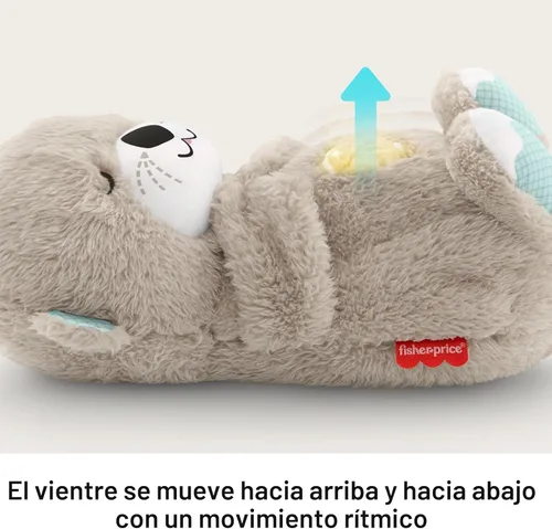 Miniatura 3 de Fisher-Price Juguete para bebé Soothe 'n Snuggle Otter - Máquina de sonido portátil de felpa con luces musicales y movimiento de respiración