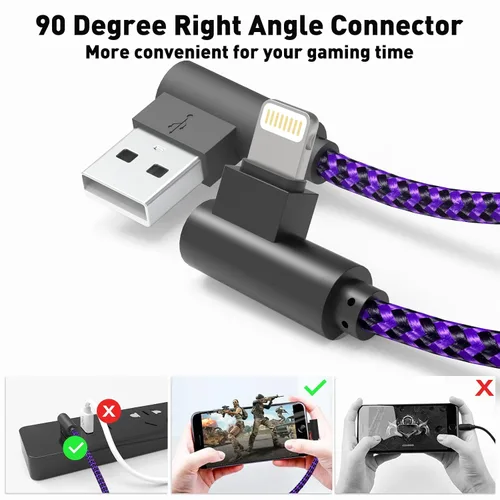Miniatura 2 de Cable de carga para iPhone, cable Lightning de 6 pies, 3 unidades, cable de carga largo para iPhone 11, cargador para iPhone 6 pies
