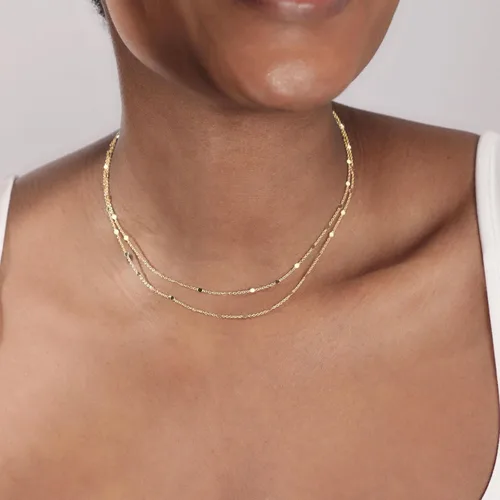 Miniatura 5 de Sewyer Gargantilla chapada en oro de 14 quilates para mujer, delicada, cadena de monedas, gargantilla de iluminación simple, collares de espina