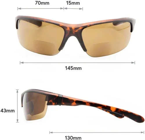 Miniatura 5 de VITENZI Gafas de sol bifocales para hombres y mujeres envolventes para lectura con lentes de sol tintados con lectores - Roma