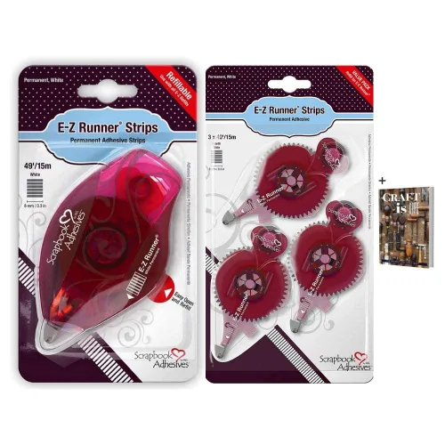 Scrapbook Adhesives por 3L - EZ Runner - Aplicador adhesivo para álbumes de recortes, dispensador de cinta adhesiva de doble cara de 49 pies y