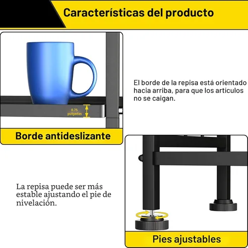 Miniatura 5 de GIOTORENT Estante de almacenamiento vertical de 6 niveles para organizadores y almacenamiento de baño y organización de cuarto de lavandería, unidad