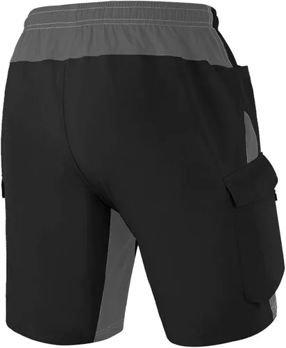 Miniatura 2 de VAYAGER - Pantalones cortos de ciclismo con acolchado 3D para bicicleta de montaña, ajuste holgado, ligeros