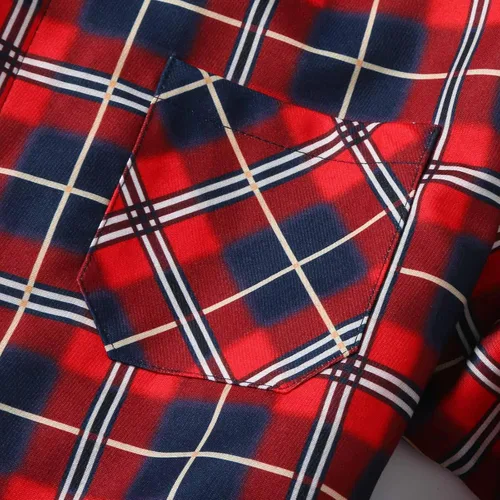 Miniatura 8 de Camisas casuales de franela de manga larga con botones y ajuste regular para hombre para otoño e invierno con forro polar