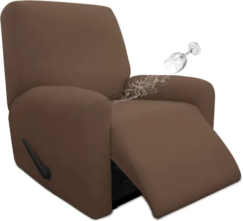 Miniatura 21 de Easy-Going Funda de sofá 100% impermeable doble de 3 piezas, elástica, suave, para perros, para sofá de 2 cojines separados, protector de muebles a