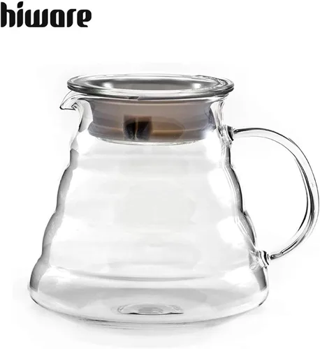 Miniatura 2 de Hiware Servidor de café de 20.3 fl oz, jarra de café de vidrio estándar, Cafetera, Transparente