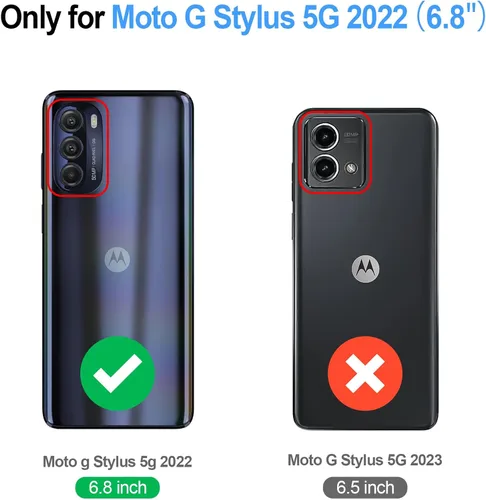 Miniatura 2 de Antsturdy Funda compatible con Motorola Moto G Stylus 5G 2022 con tarjetero para mujeres y hombres, funda de teléfono con bloqueo RFID, funda
