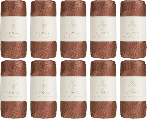 Miniatura 125 de Sensy Premium Cuerda de Poliéster de 2mm 251 Yardas Cuerda de Polipropileno 100% Cordón de Macramé 2mm Cordón para Bolsa de Ganchillo Cuerda