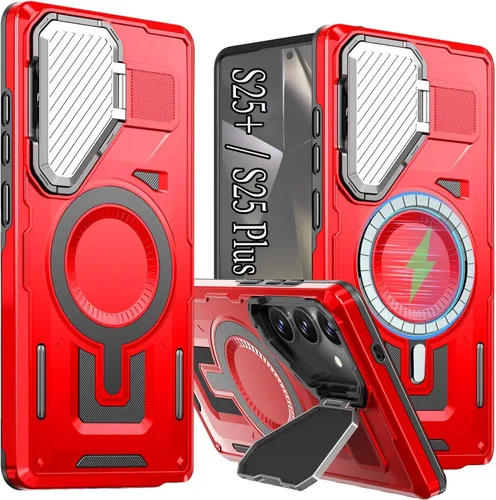 Miniatura 15 de para Galaxy S24 Plus Funda Magnética, Funda Resistente y Rugosa con Protección contra Caídas [Compatible con Carga Inalámbrica Rápida] Funda