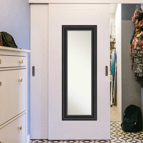 Miniatura 6 de Amanti Art Espejo de pared para puerta, espejo de longitud completa (53.5 x 19.5 pulgadas), espejo negro Ridge de cuerpo completo y espejo