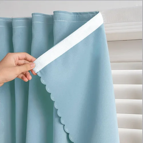 Miniatura 22 de Cortinas autoadhesivas, sin taladrar, sin varilla, cortinas opacas fáciles de instalar para persianas de ventana, dormitorio